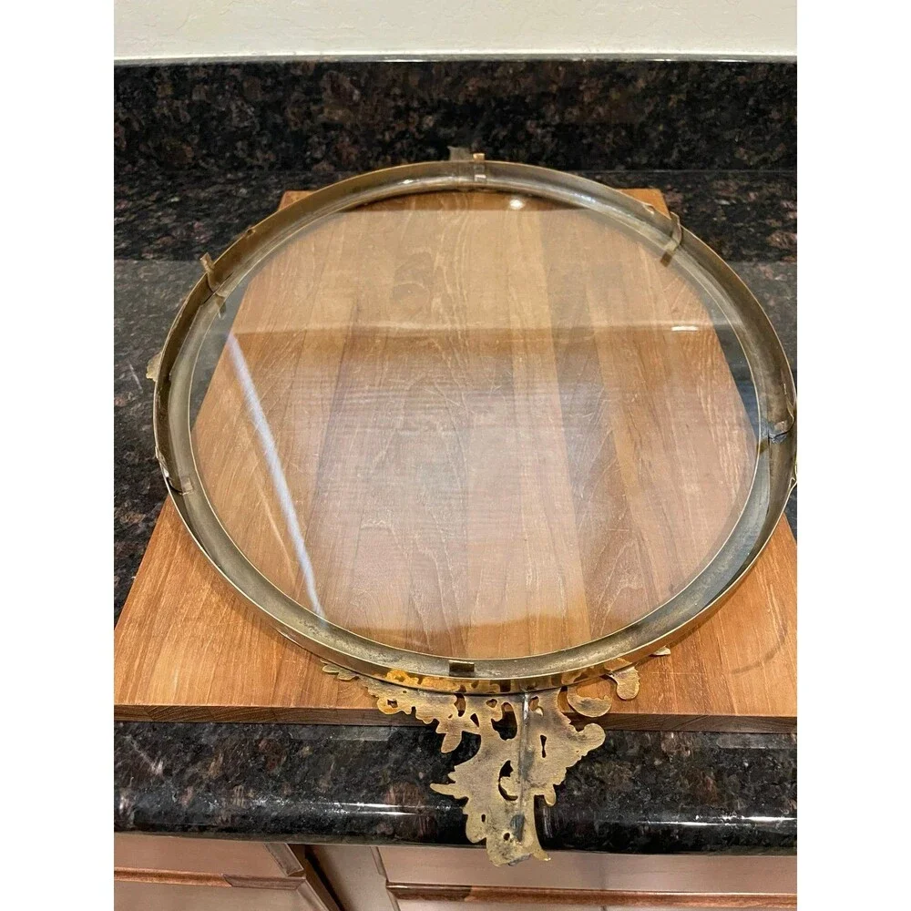 Vintage Brass Ornate Oval Frame